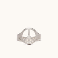 RAW SILVER PEACE RING