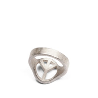 RAW SILVER PEACE RING