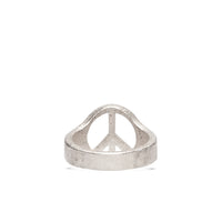 RAW SILVER PEACE RING