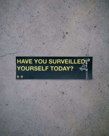 Self Surveillance Bumper Sticker
