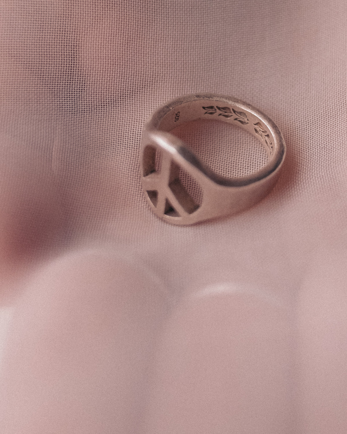Raw Silver Peace Ring
