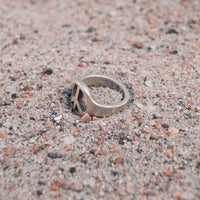 RAW SILVER PEACE RING