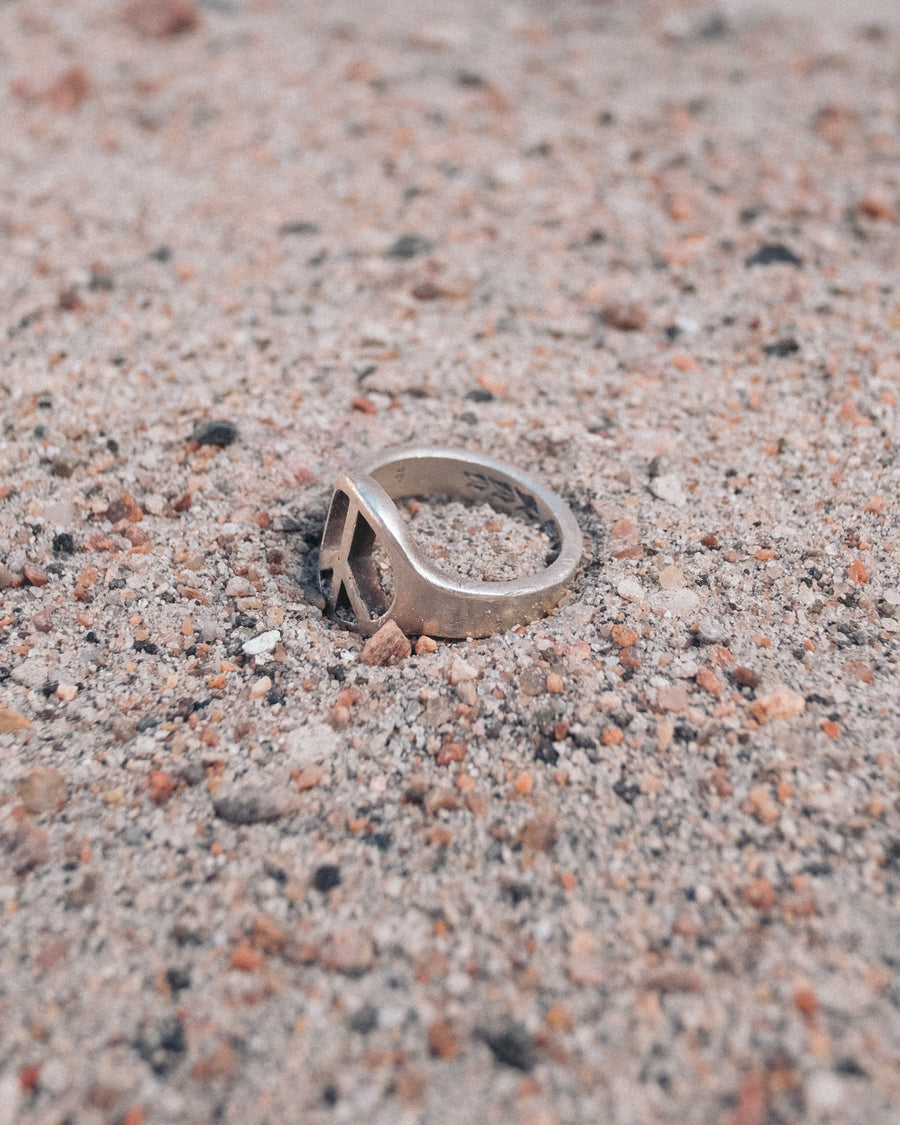 RAW SILVER PEACE RING