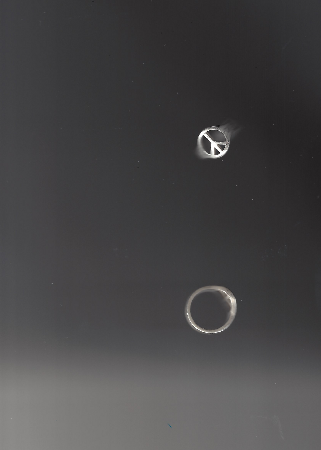 RAW SILVER PEACE RING