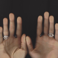 RAW SILVER PEACE RING