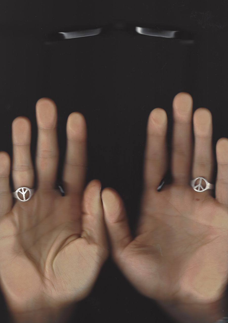 RAW SILVER PEACE RING