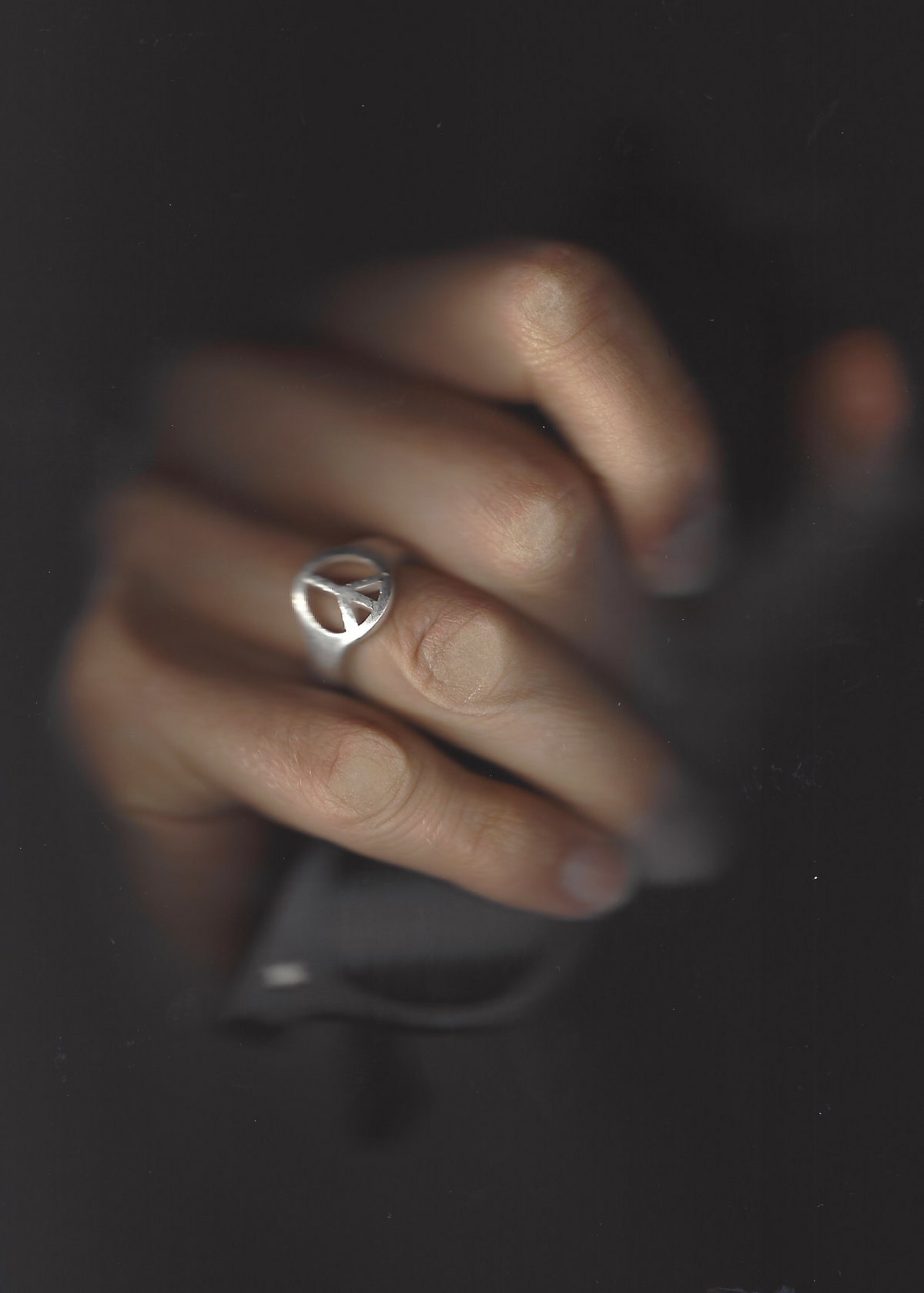 Raw Silver Peace Ring
