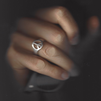 RAW SILVER PEACE RING