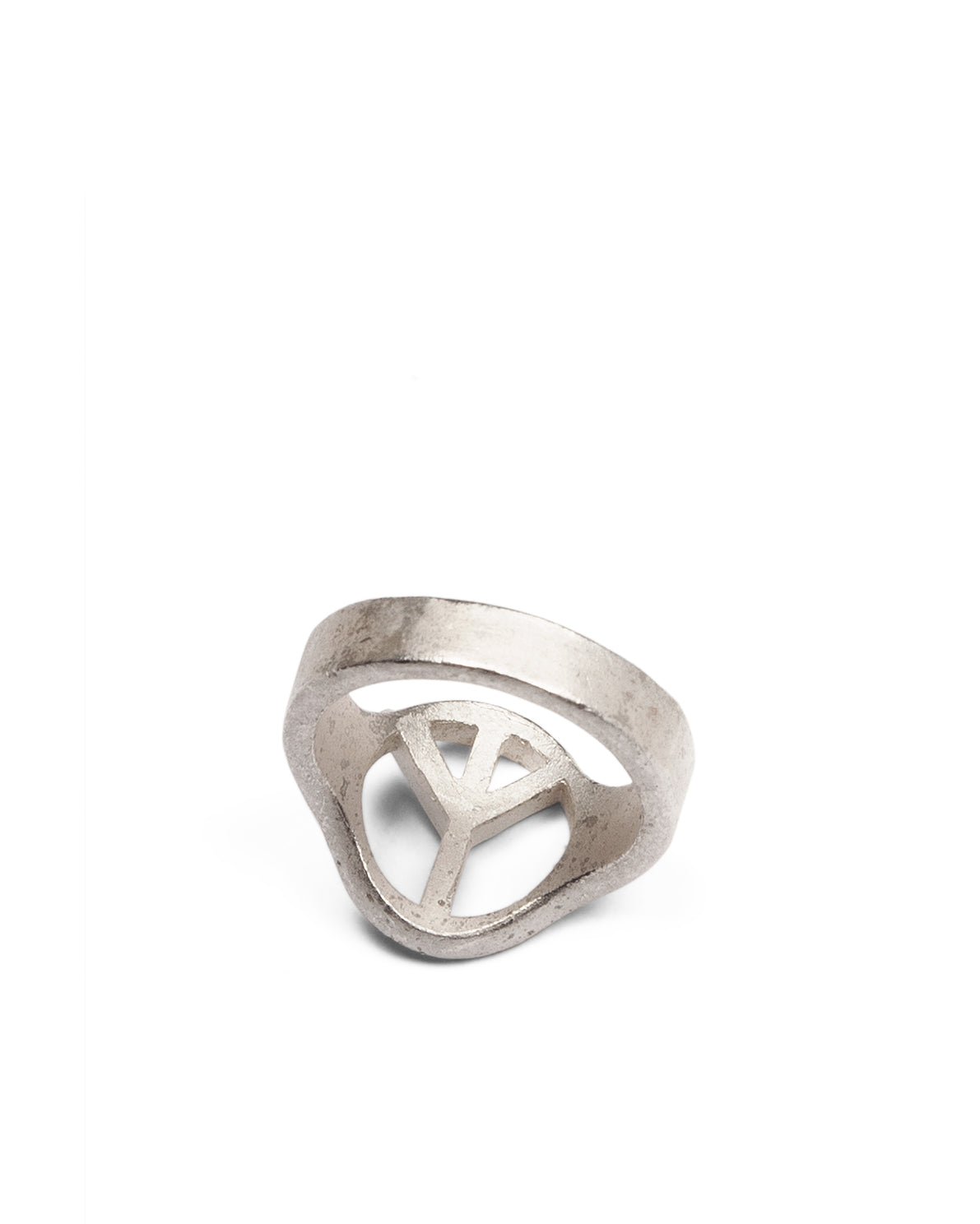 Raw Silver Peace Ring