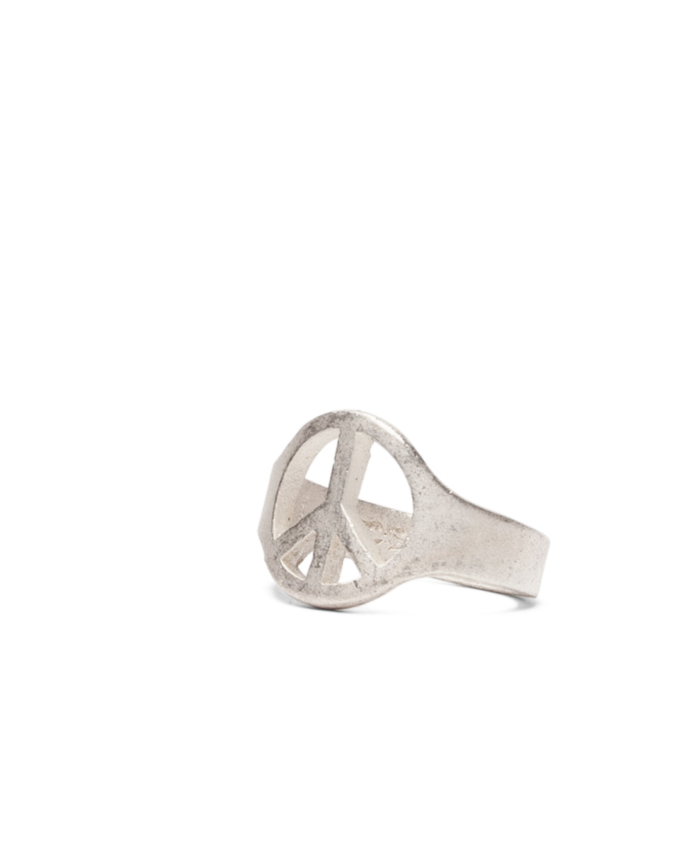 Raw Silver Peace Ring
