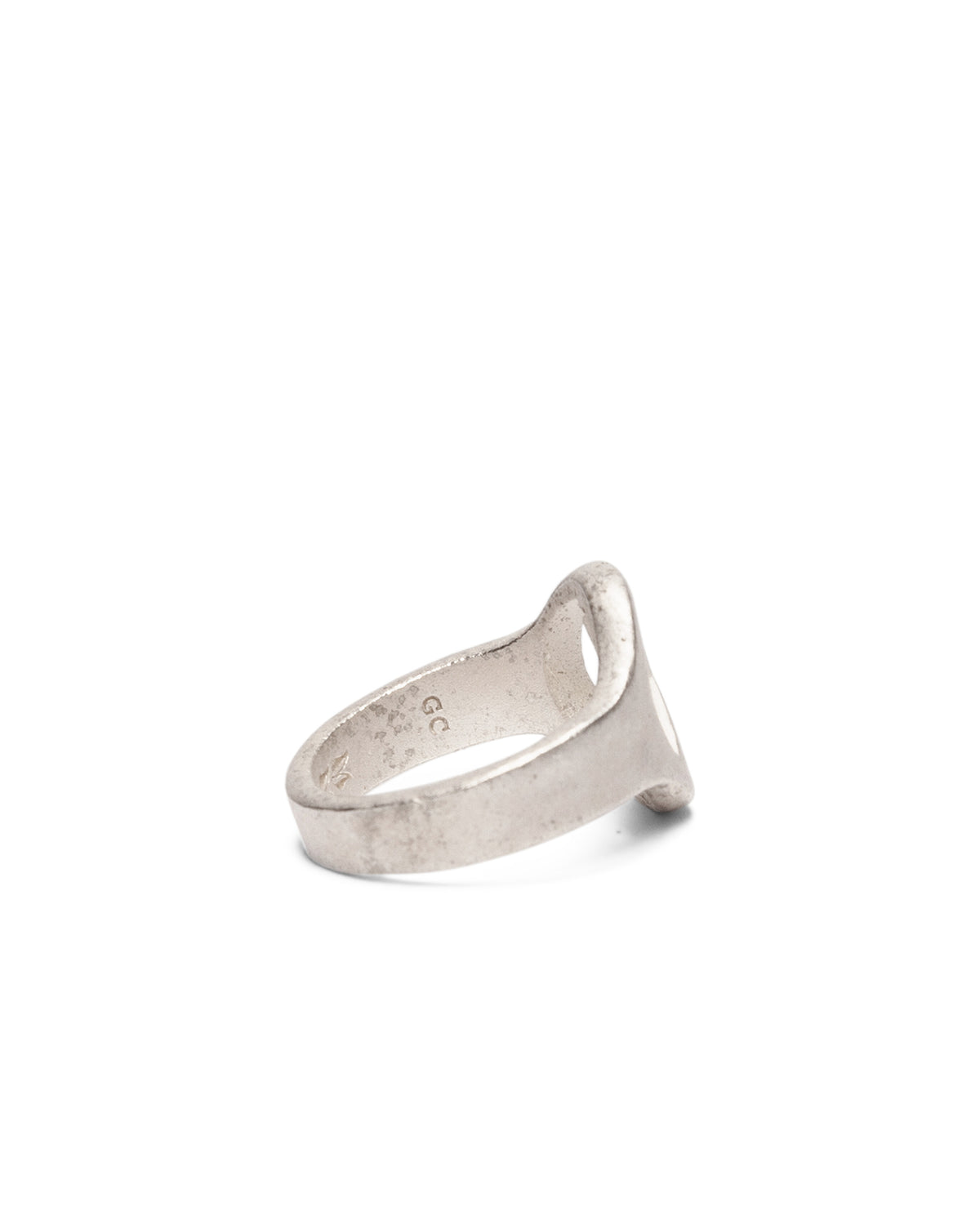Raw Silver Peace Ring