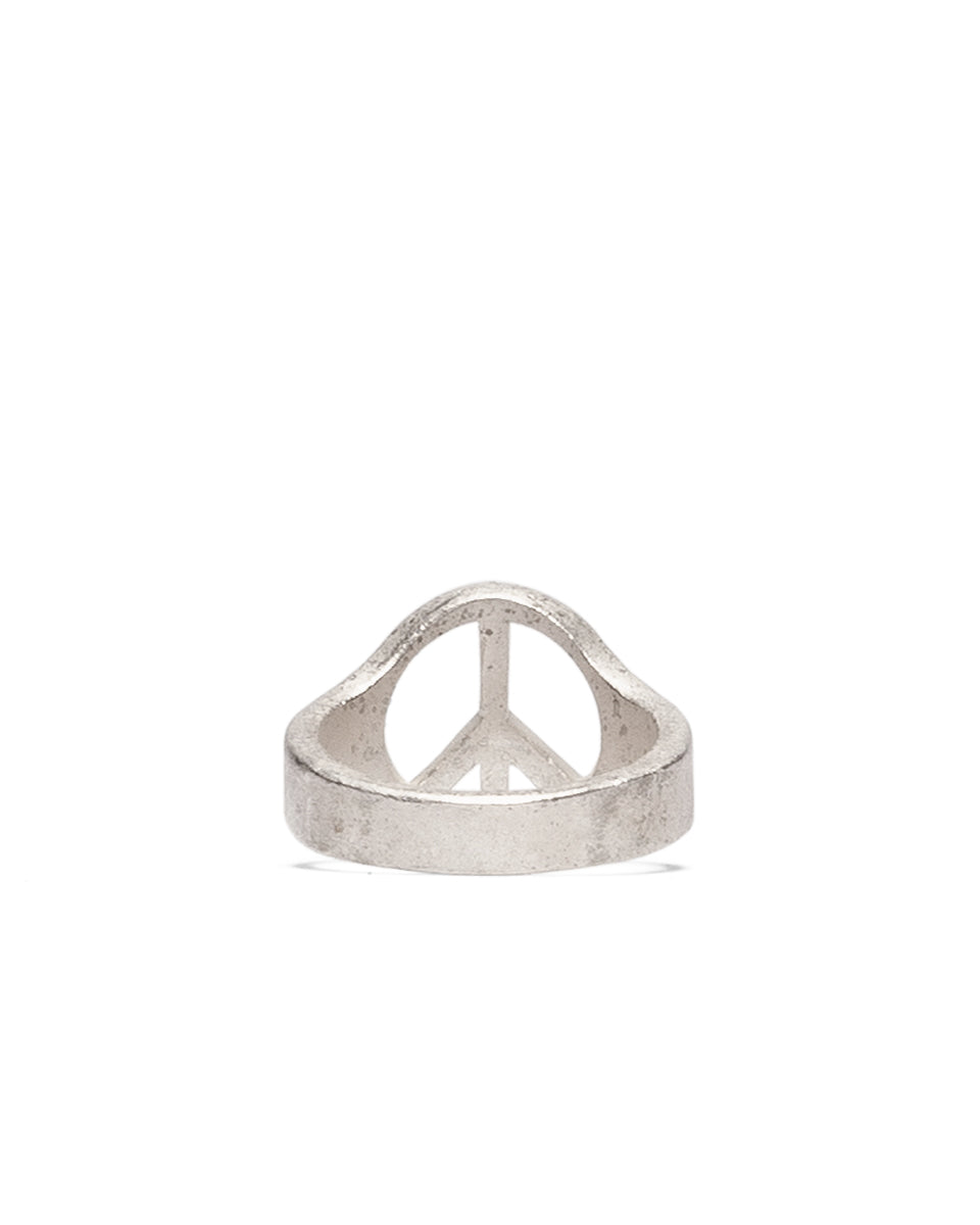 Raw Silver Peace Ring